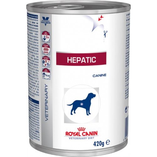کنسرو  رویال کنین مخصوص سگ مبتلا به بیماری های کبدی/ 420 گرم/ Royal Canin Hepatic -Wet 